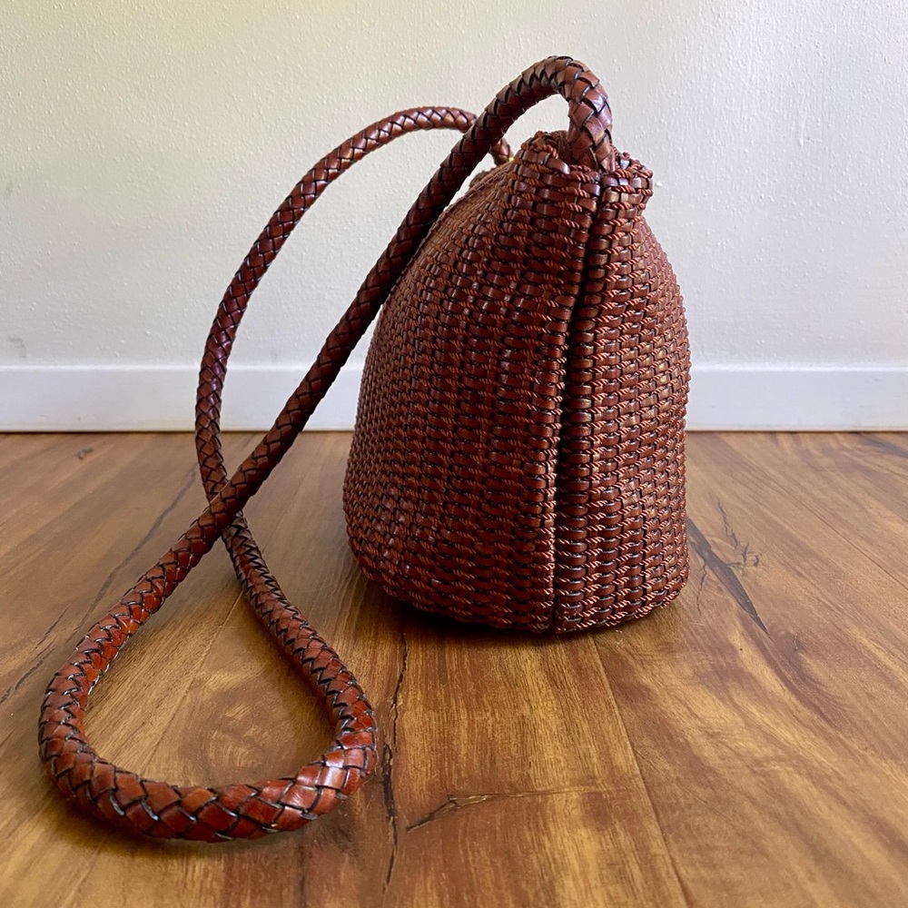 VTG Stone Mountain Leather Woven bag - Picture 2 of 16